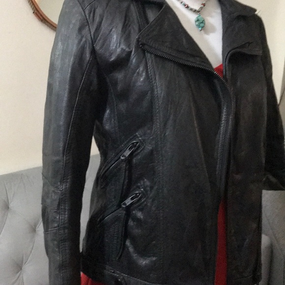 Rococo Black leather jacket, size L - Picture 2 of 8